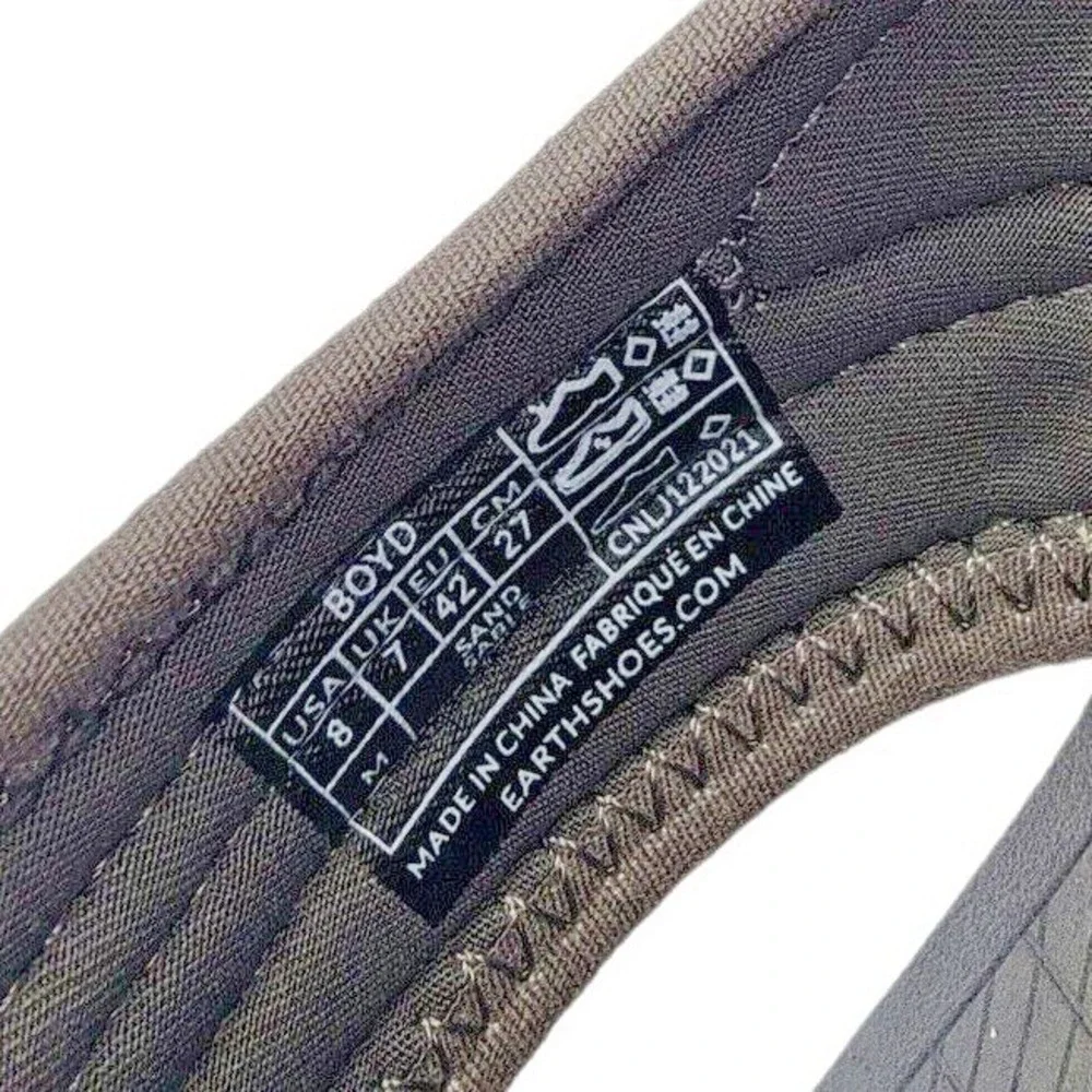 Earth Origins Boyd Men's Gray Brown Sport Comfort Sandals Flip Flop Thong Sz 8 M